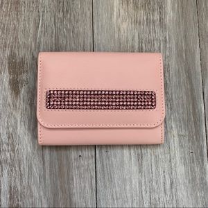Swarovski Pink Rhinestone Leather Wallet
